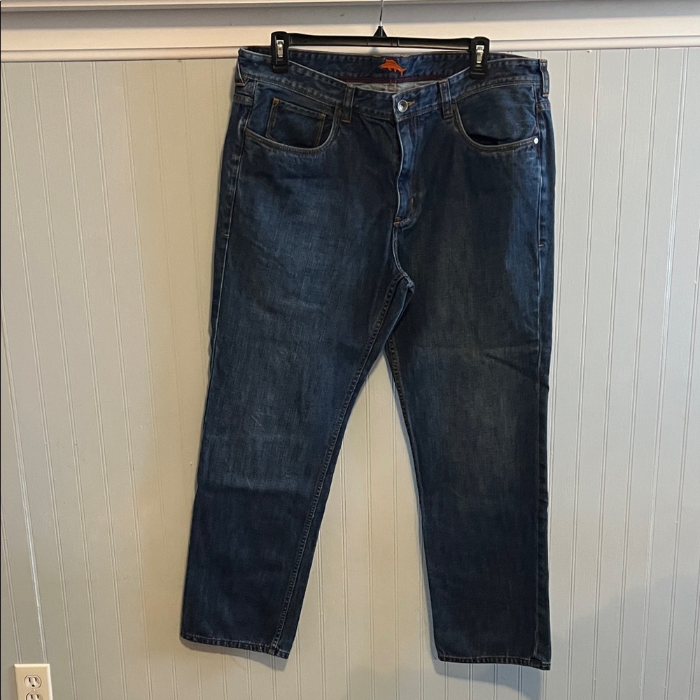 Tommy Bahama Relaxed Fit Jeans in Dark Blue Wash 42x32